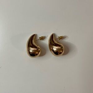 large gold dome earrings